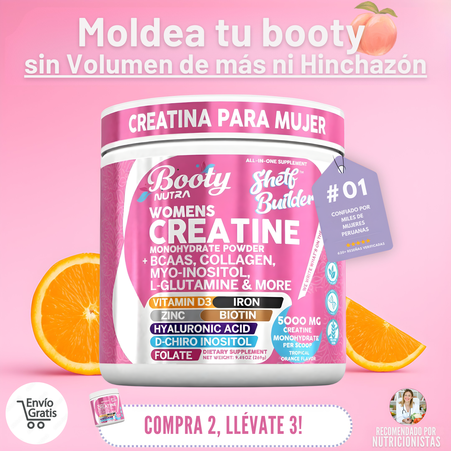 Booty® Creatina Para Mujeres