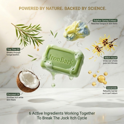 NAIA Ironbark Antifungal Soap Bar for pets, natural treatment with soap bar featuring ironbark for skin fungal issues.
